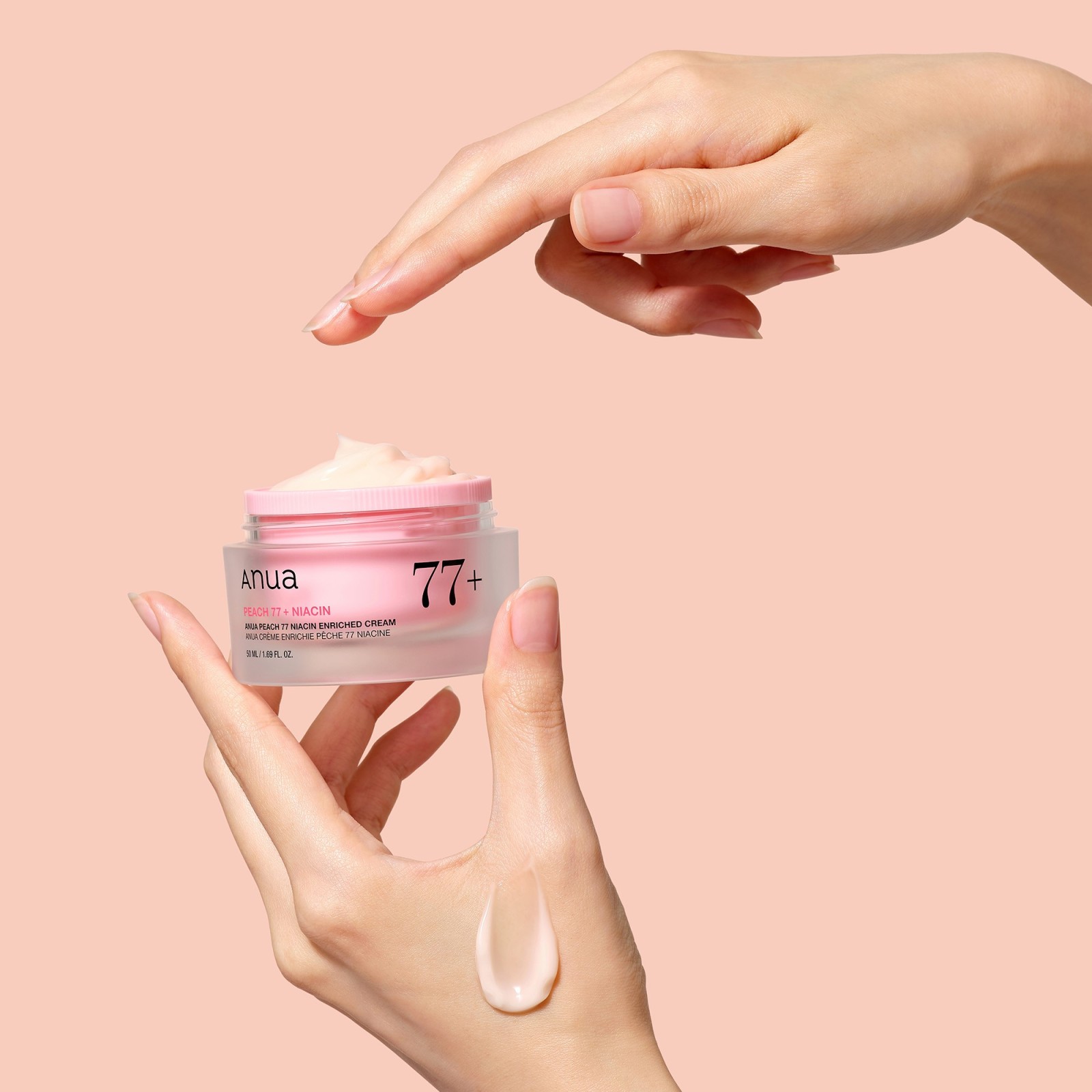 Crema enriquecida con niacinamida y 77% de extracto de melocotón · Anua | MiiN Cosmetics