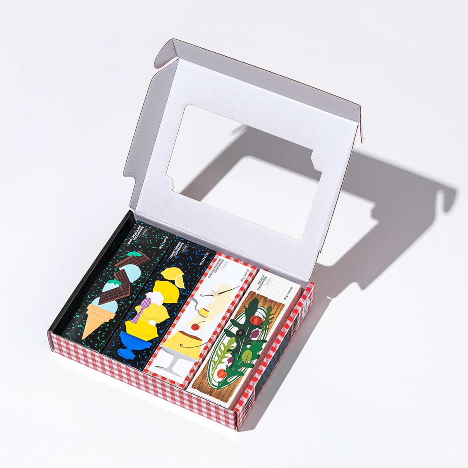 Set di dentifrici coreani diversi gusti - Quattro gusti da 25 g ciascuno - Toosty | MiiN Cosmetics