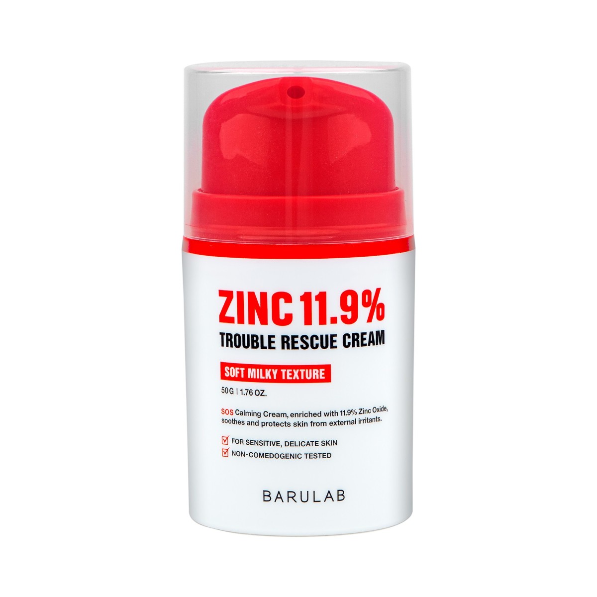 Zinc 11.9% Trouble Rescue Cream · Barulab | MiiN Cosmetics