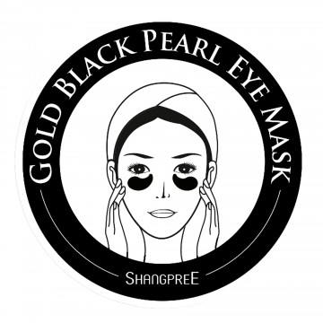 Gold Black Pearl Eye Mask