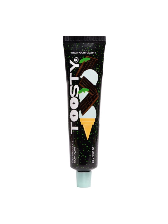 Dentifricio coreano al gusto di menta e cioccolato - Disponibile nei formati da 80 g e 50 g - Toosty | MiiN Cosmetics