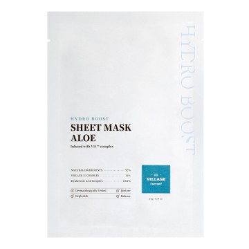 Refreshing tissue mask with hyaluronic acid and aloe vera for dehydrated or sensitive skin - Village 11 | MiiN Cosmetics