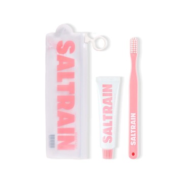 Kit da viaggio dentale rosa · Saltrain | MiiN Cosmetics