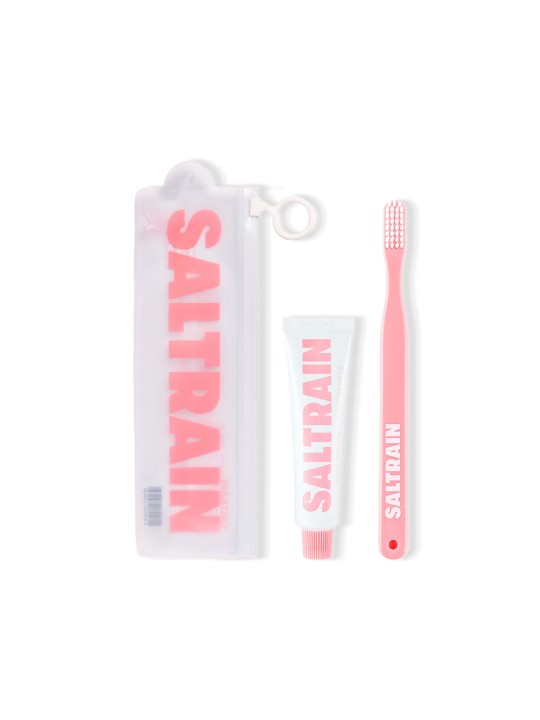 Kit da viaggio dentale rosa · Saltrain | MiiN Cosmetics