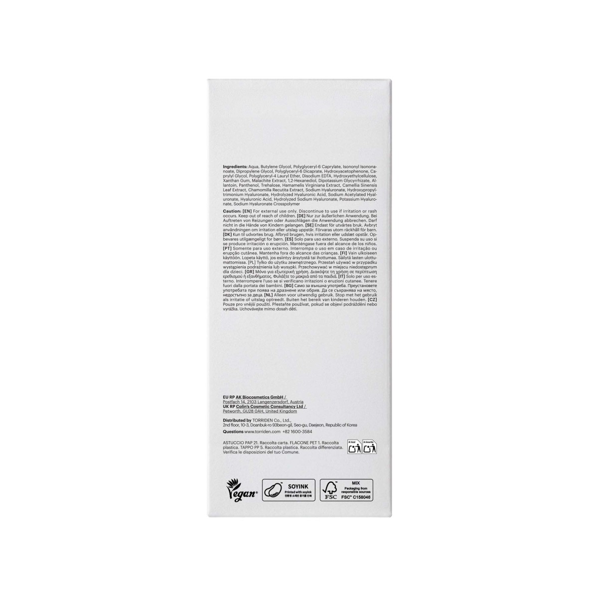 DIVE-IN Hyaluronic Acid Cleansing Water · Torriden | MiiN Cosmetics