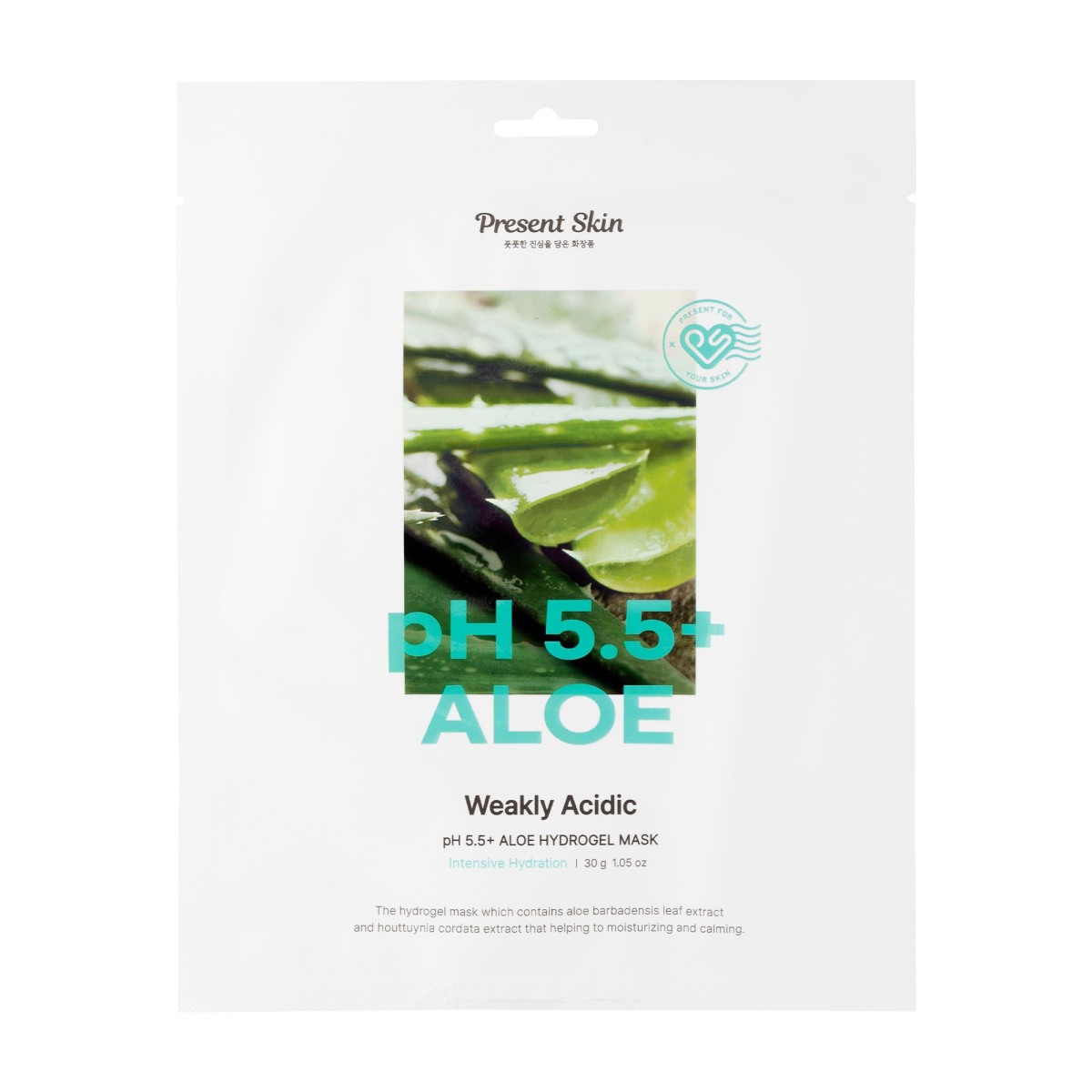 Ph5.5+ Aloe Hydrogel Mask · Present Skin | MiiN Cosmetics