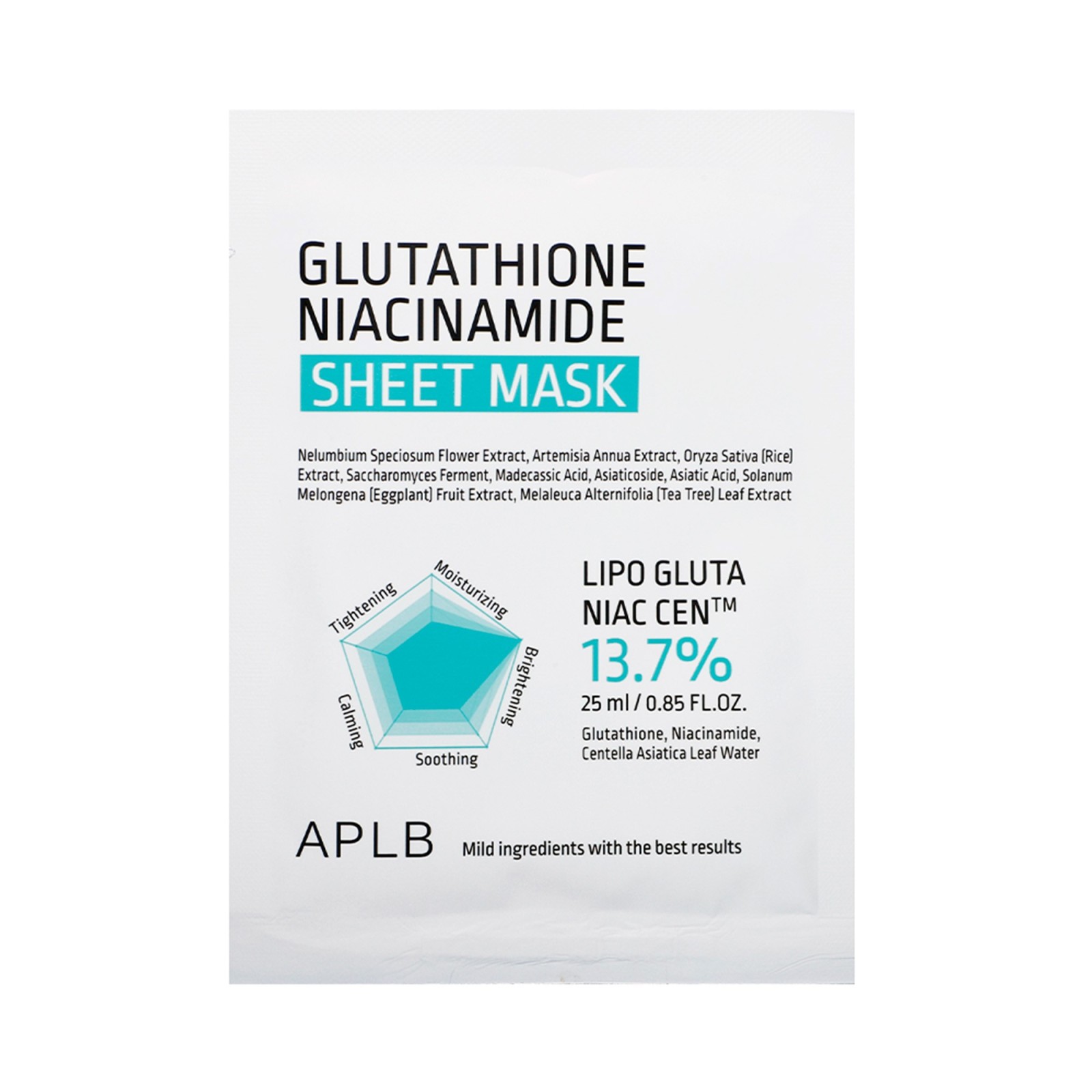 Glutathione Niacinamide Sheet Mask · APLB | MiiN Cosmetics