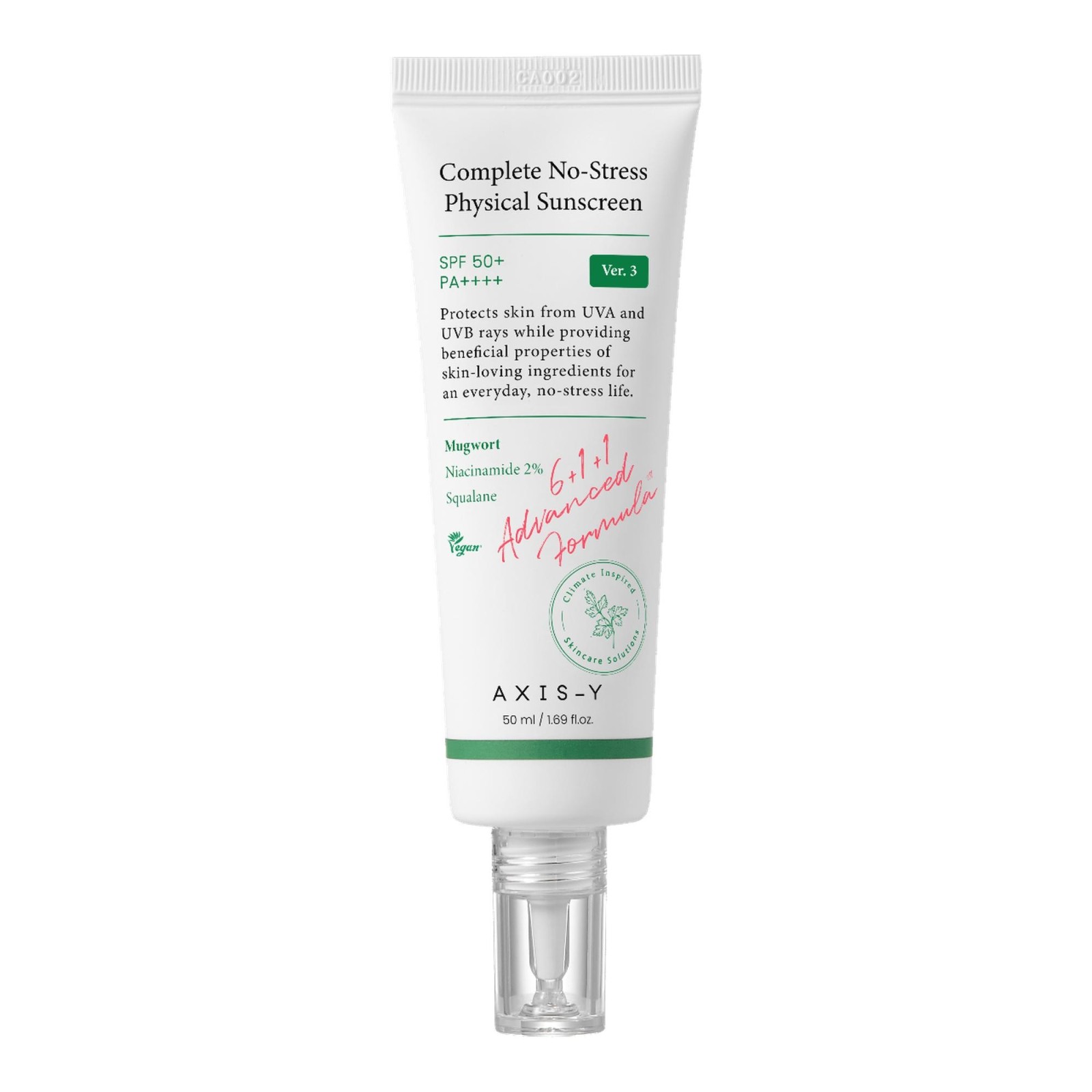 Complete No-Stress Physical Sunscreen V.3 · AXIS-Y | MiiN Cosmetics