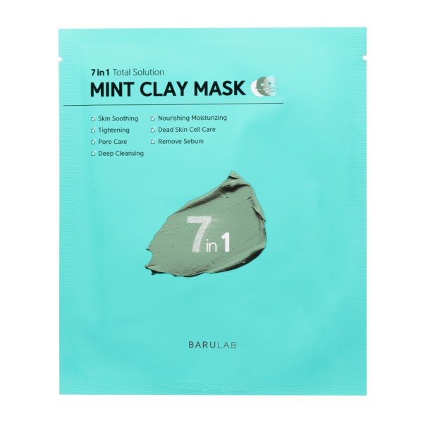 Sheet mask with purifying clay and mint extract - Barulab | MiiN Cosmetics
